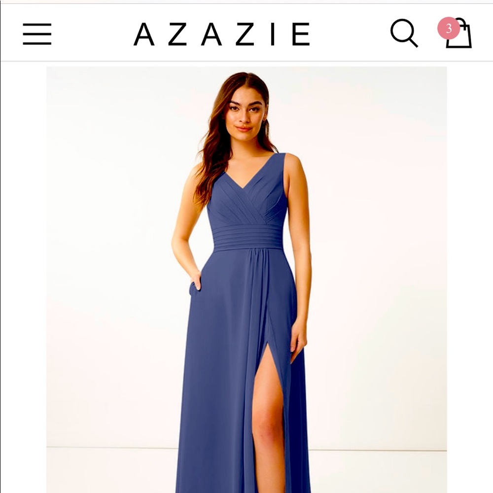 *NEW* *Never Worn* Azazie Karina Size 12 Dress* Stormy Blue